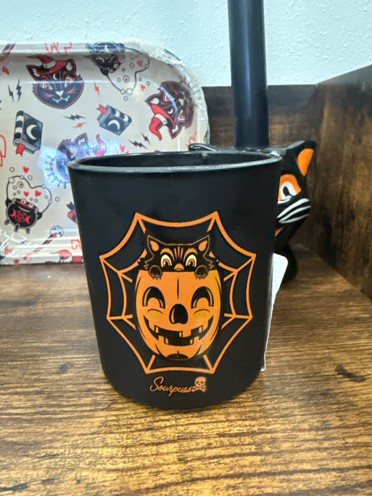 Sourpuss Halloween Candle Black Cedar