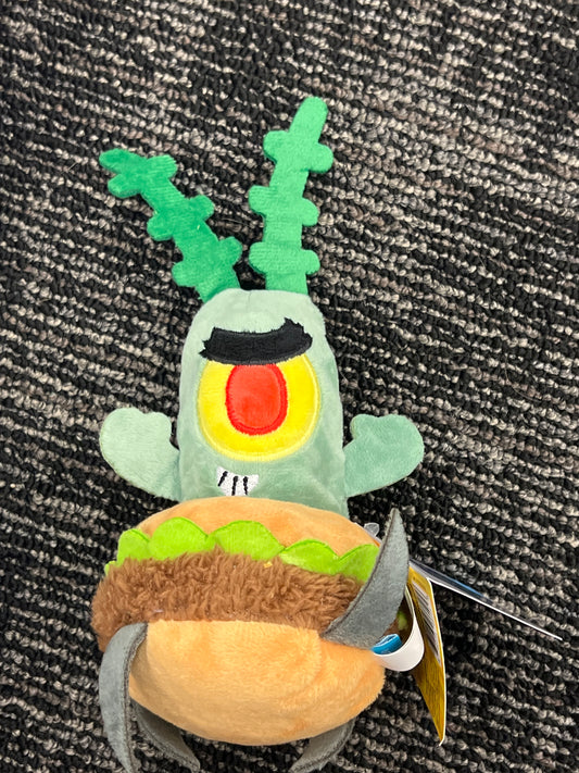 Bark Patty Stealing Plankton SpongeBob SquarePants dog toy xs-s