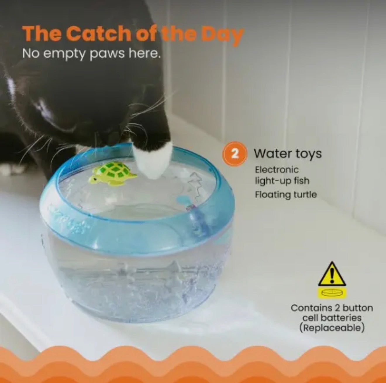 Catstages Meow-smerizing Fish bowl cat toy blue