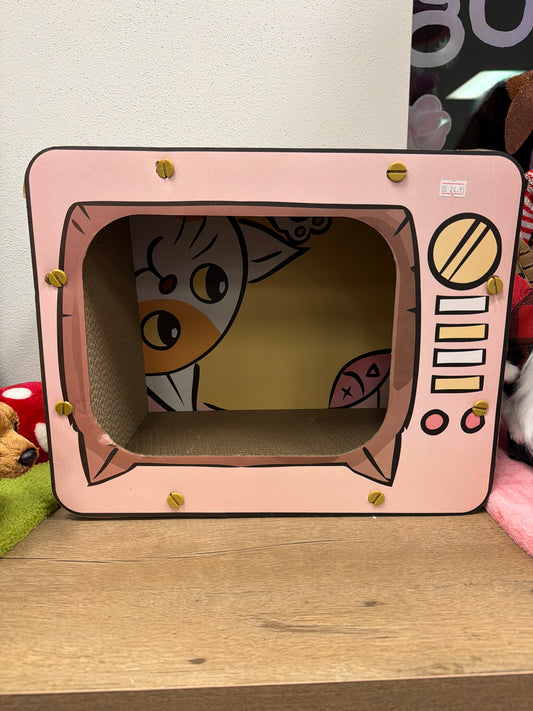 TV Shaped Cat Scratching board color pink
