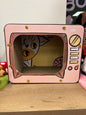 TV Shaped Cat Scratching board color pink