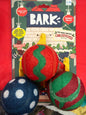 Bark Christmutts Bauble balls dog toys size s/m