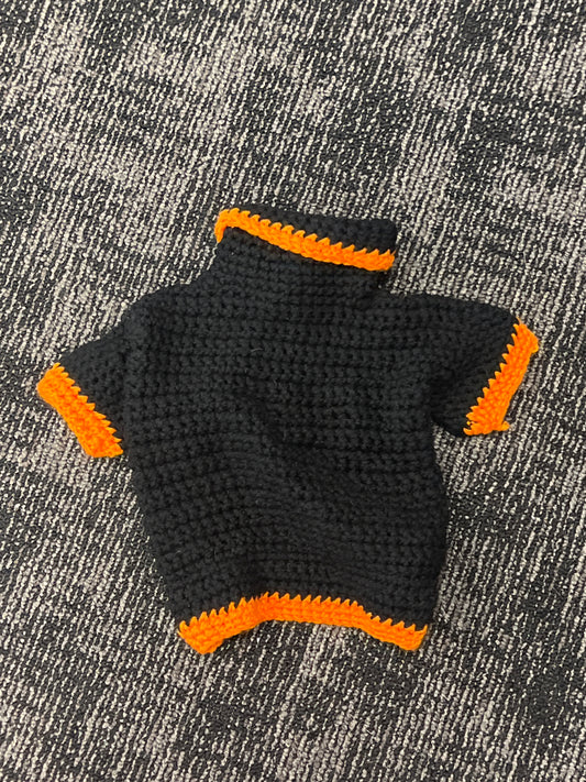 Pet costume hand crocheted Halloween sweater size small