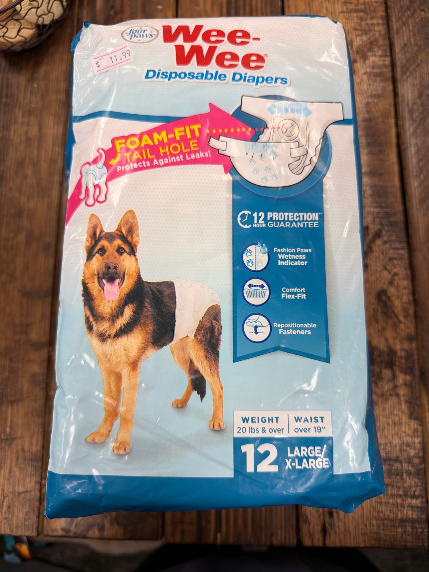 Wee-wee Disposable Diapers Large/X-large 12ct