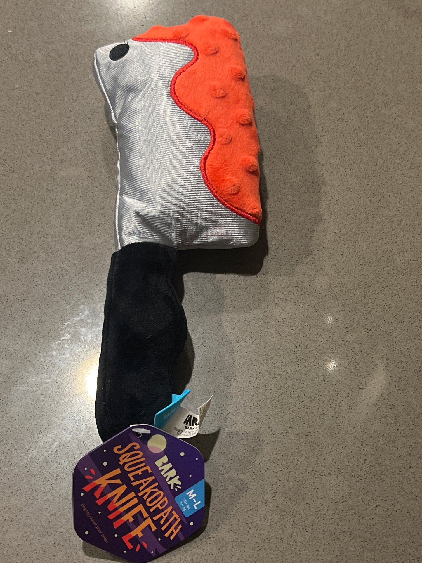 Bark Squeakopath Knife medium/large dog toy