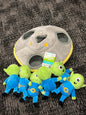 Flying saucer aliens plush puzzle hide and seek dog toy medium large
