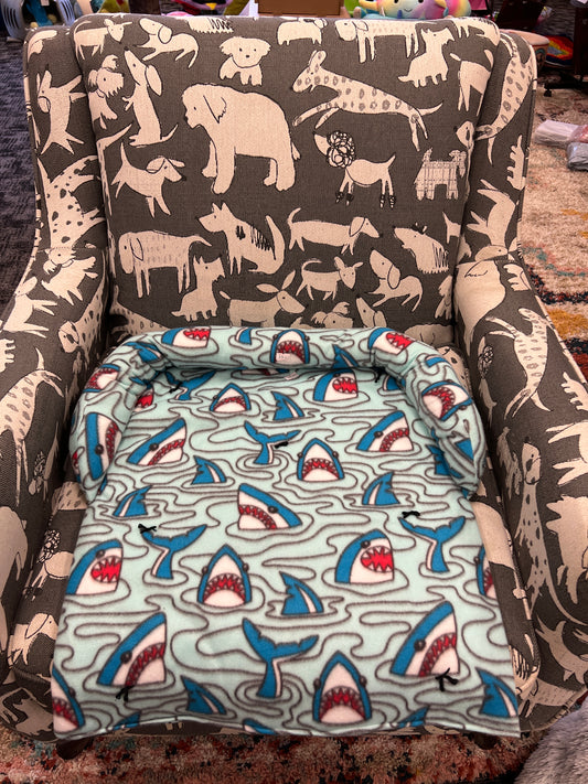 Calming fleece Pet Couch Chair furniture protecting bed washable removable small sharks