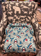 Calming fleece Pet Couch Chair furniture protecting bed washable removable small sharks