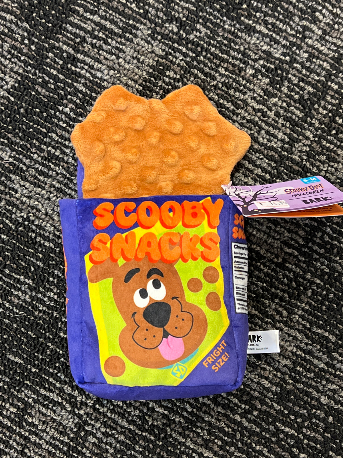 Bark Scooby-Doo Halloween Spooky Scooby Snacks dog toy S-M