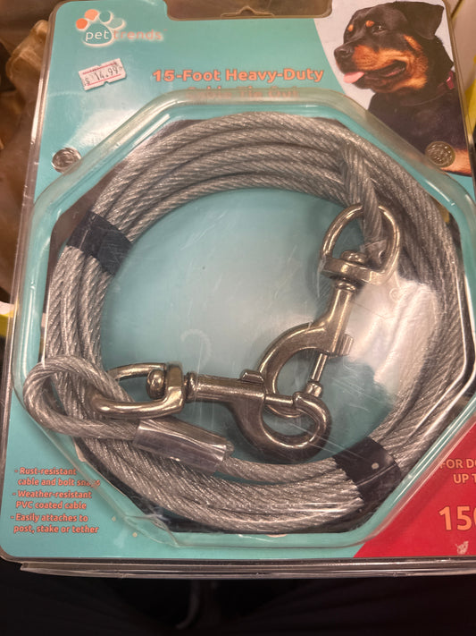 15’ Heavy Duty Tie Out for Dogs