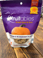 Fruitables baked dog treats pumpkin and blueberry