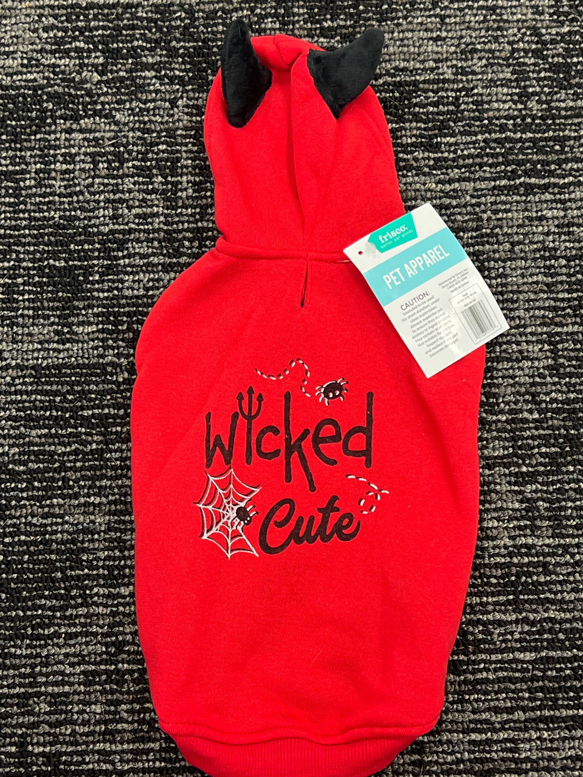 Pet Costume Wicked Cute devil hooded sweatshirt hoodie size small