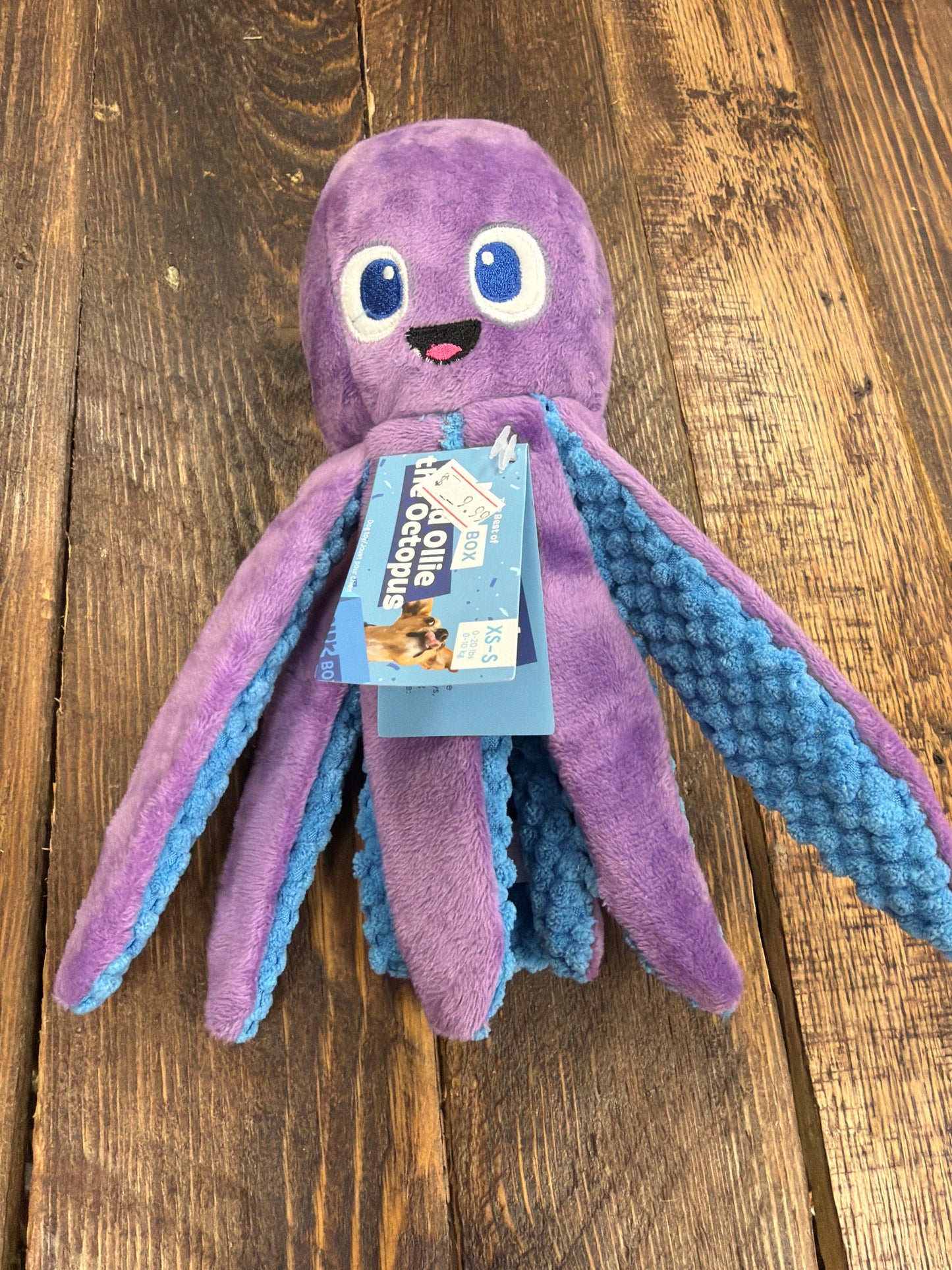 Bark Odd Ollie the Octopus dog toy size xs-s