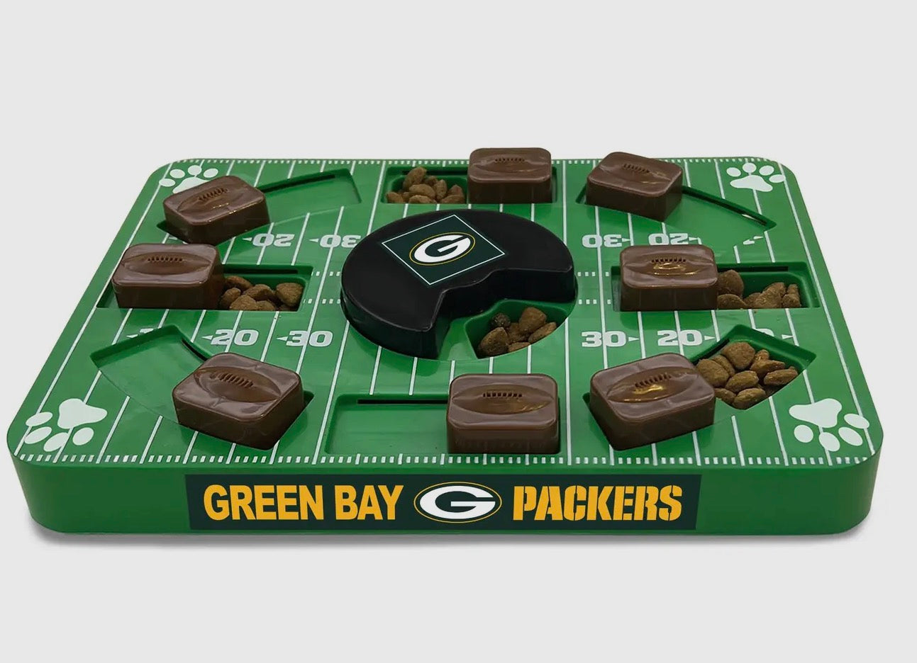 Green Bay Packers interactive treat puzzle pet toy