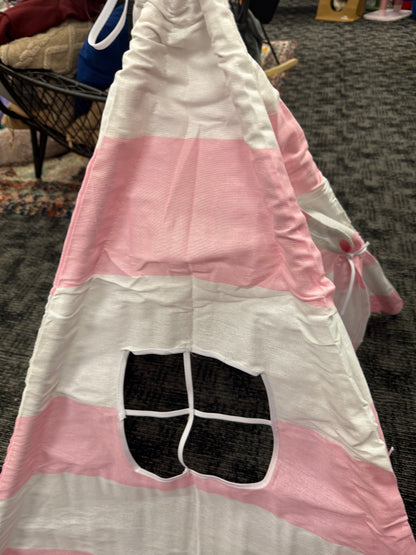 Pink & White Mini Teepee Tent Children's