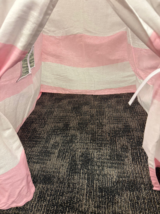 Pink & White Mini Teepee Tent Children's