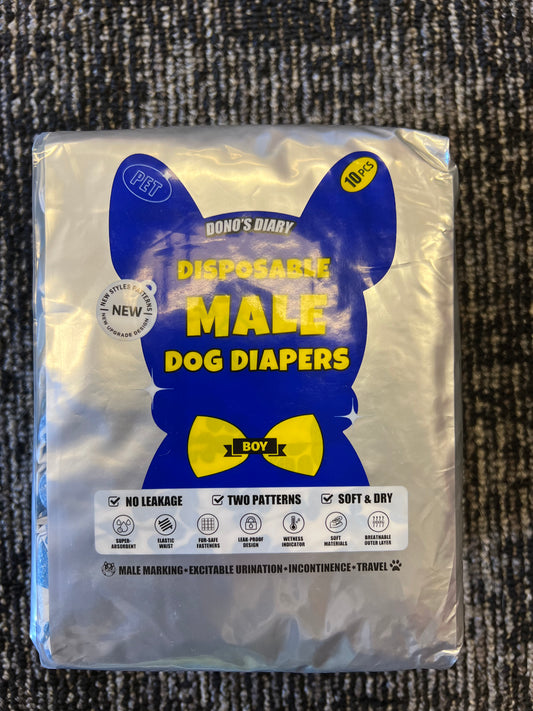 Disposable male diapers size large