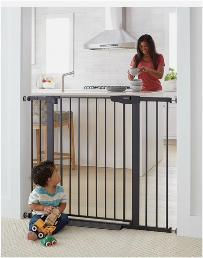 Cumbor 36" Extra Tall Baby, Dog, Kid Gate, 29.7"- 46" Width, Auto Close, Black