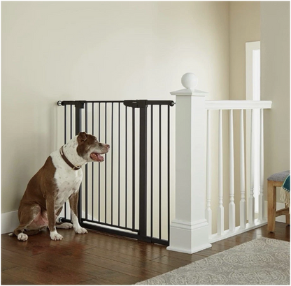 Cumbor 36" Extra Tall Baby, Dog, Kid Gate, 29.7"- 46" Width, Auto Close, Black