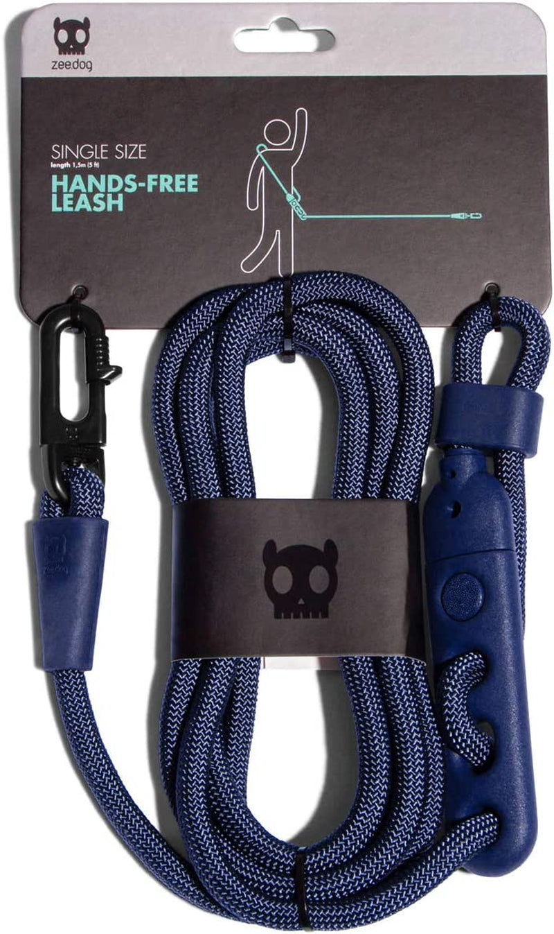 Deep Blue 3-In-1 Hands-Free Dog Leash, Versatile Crossbody Rope Leash, Adjustable Long Leash